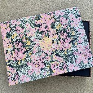 Tory Burch Floral Large Pink Navy Box